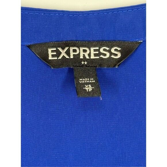 Express Royal Blue Tie Waist Jumpsuit Size X Small - Picture 8 of 10